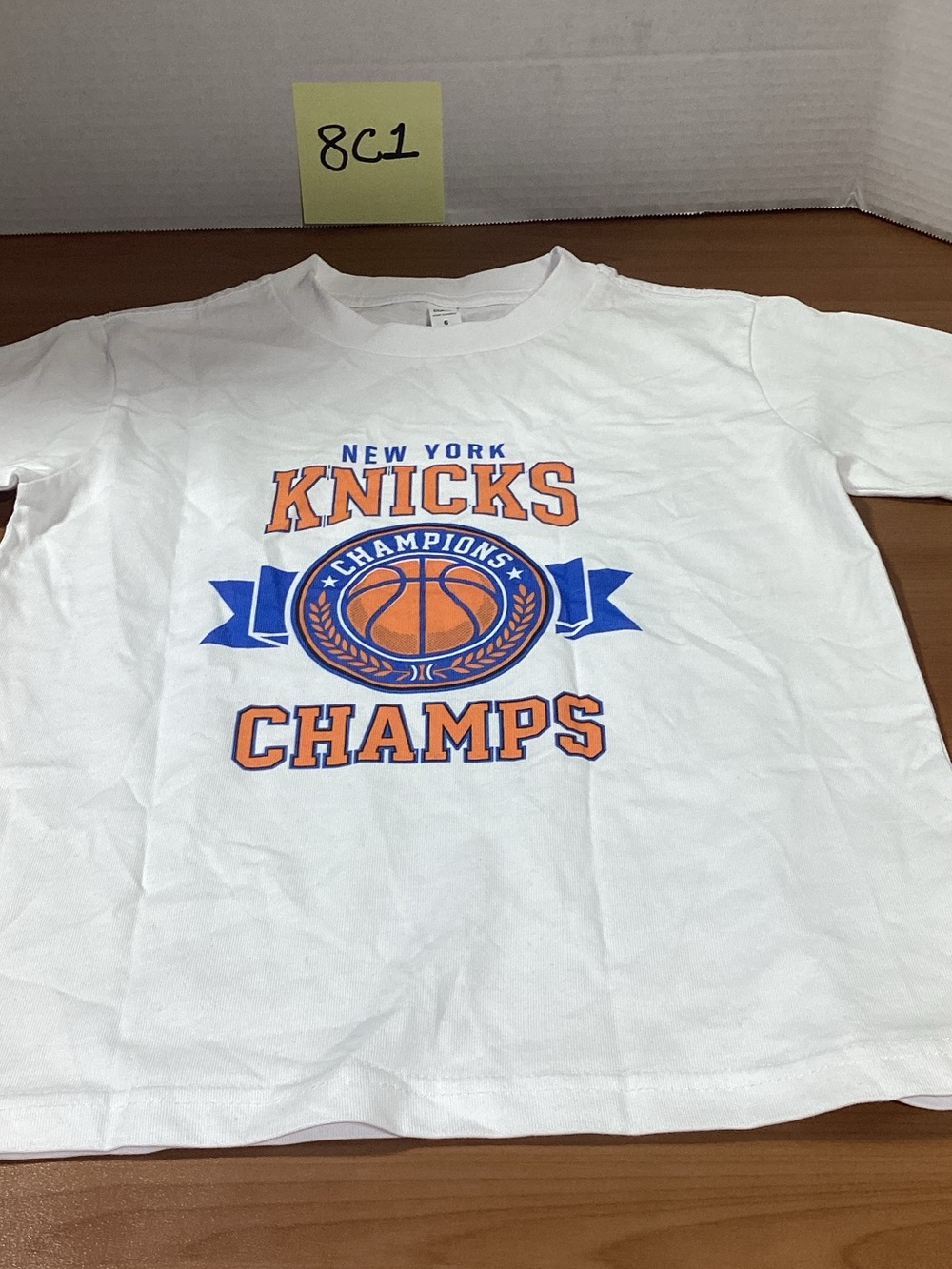 New York Knicks White 'Champs' Graphic Tee for Kids